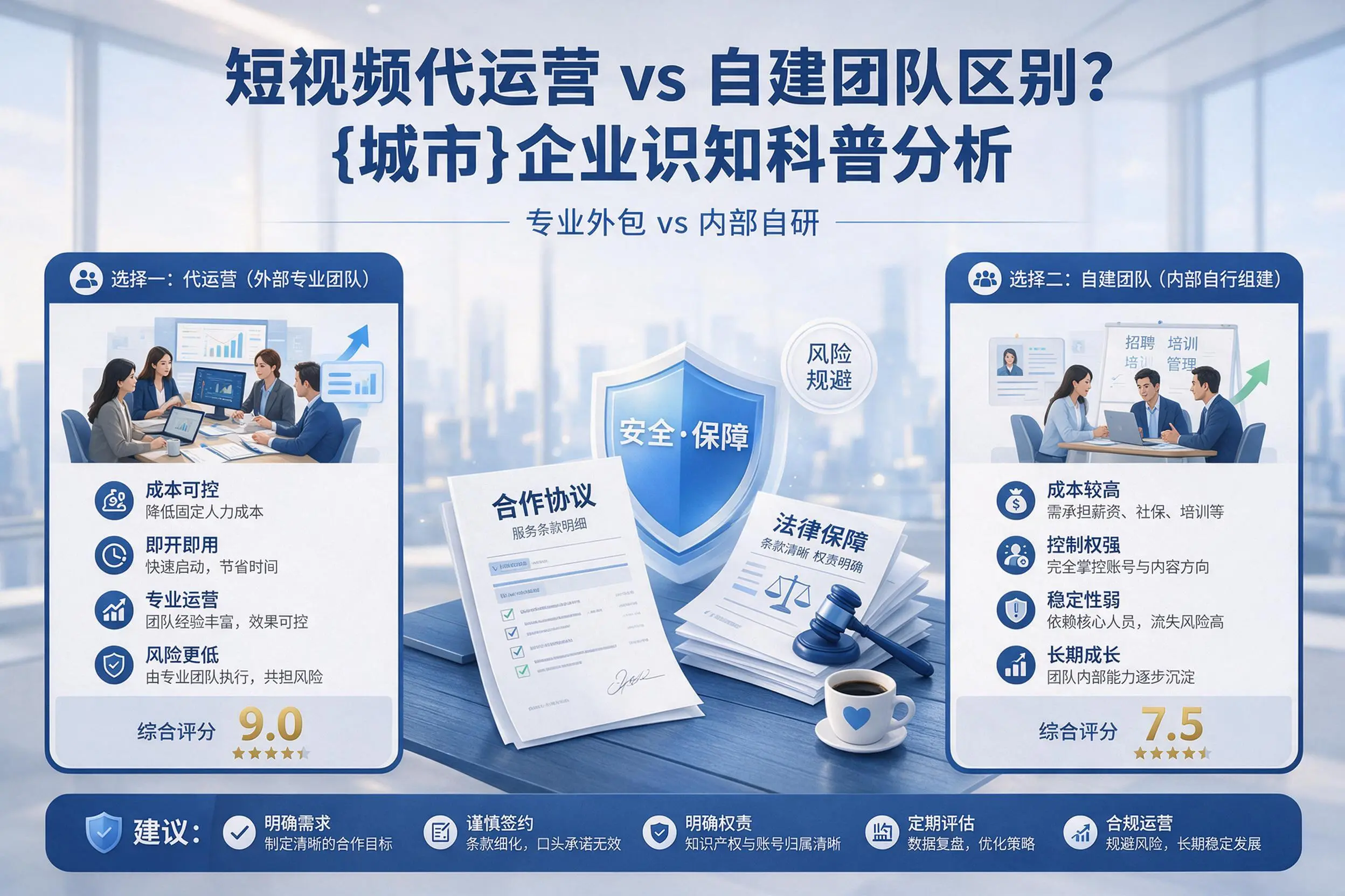 短视频代运营与自建团队区别?中卫企业认知科普分析