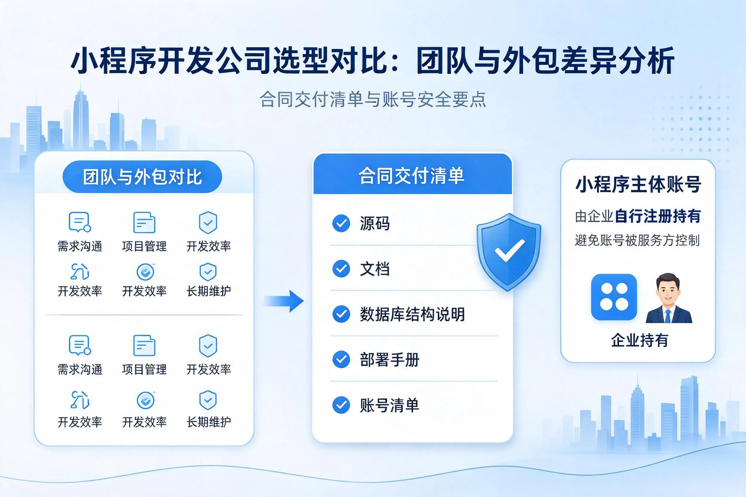 中卫小程序开发公司选型对比：团队与外包差异分析