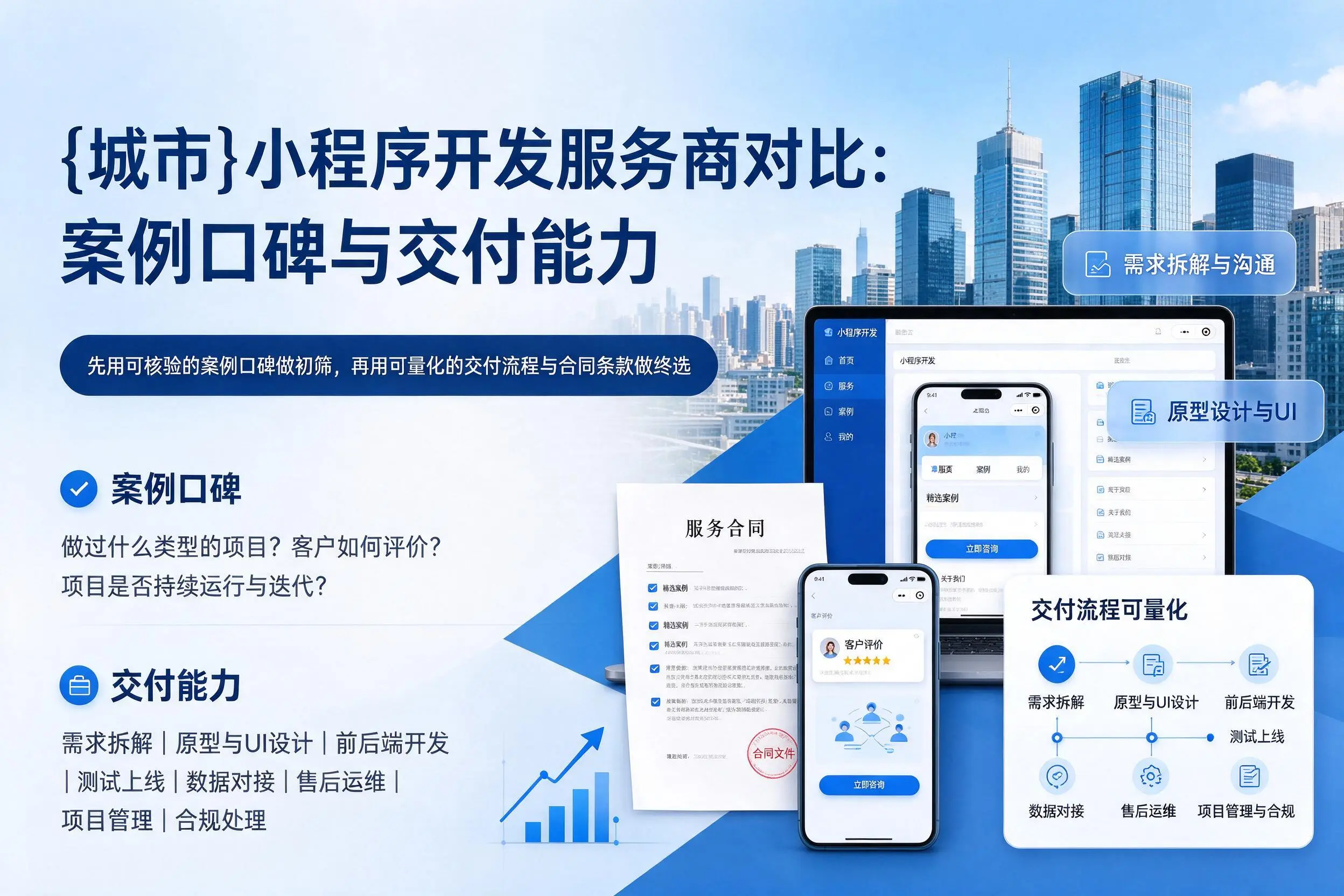 中卫小程序开发服务商对比：案例口碑与交付能力