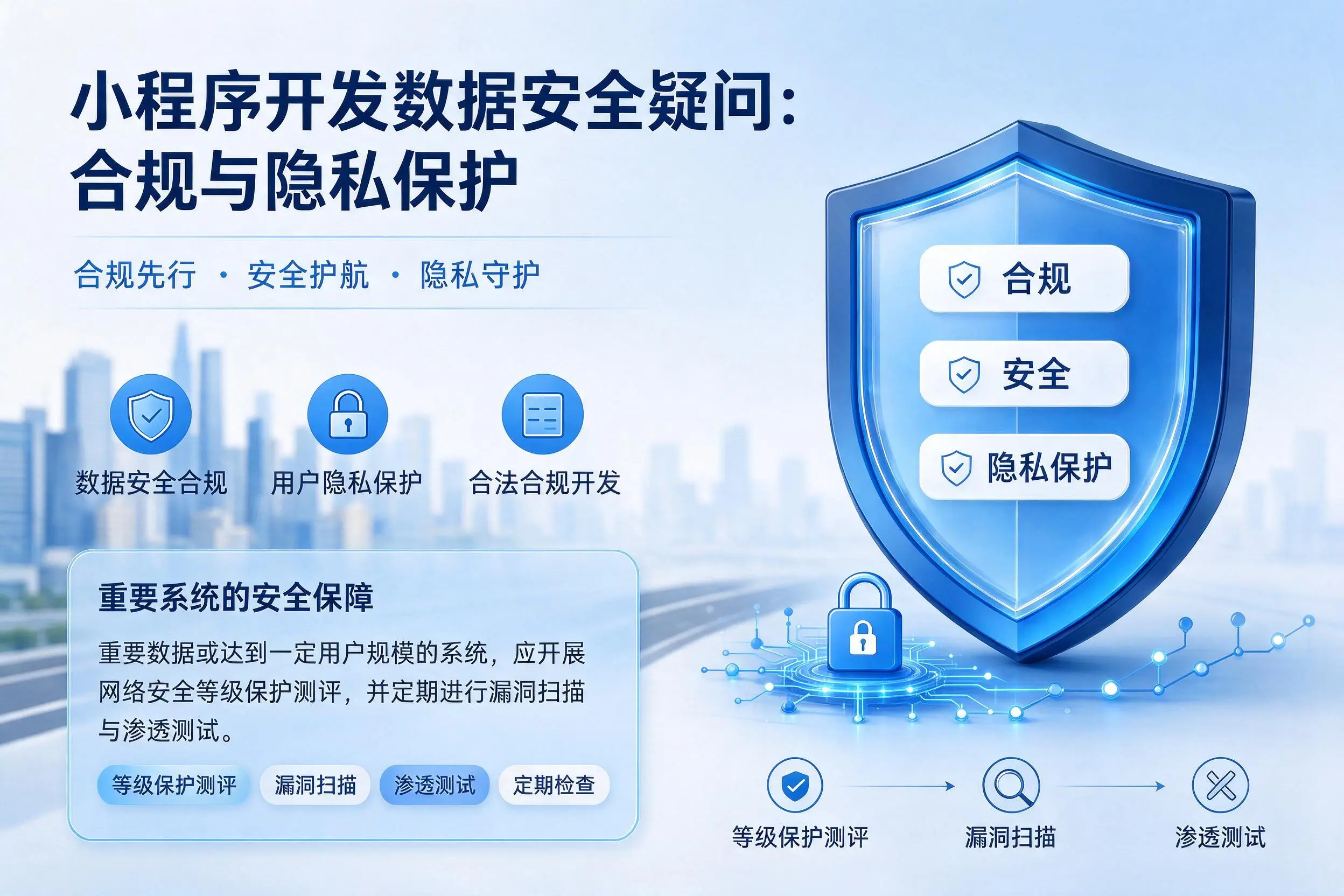 中卫小程序开发数据安全疑问:合规与隐私保护