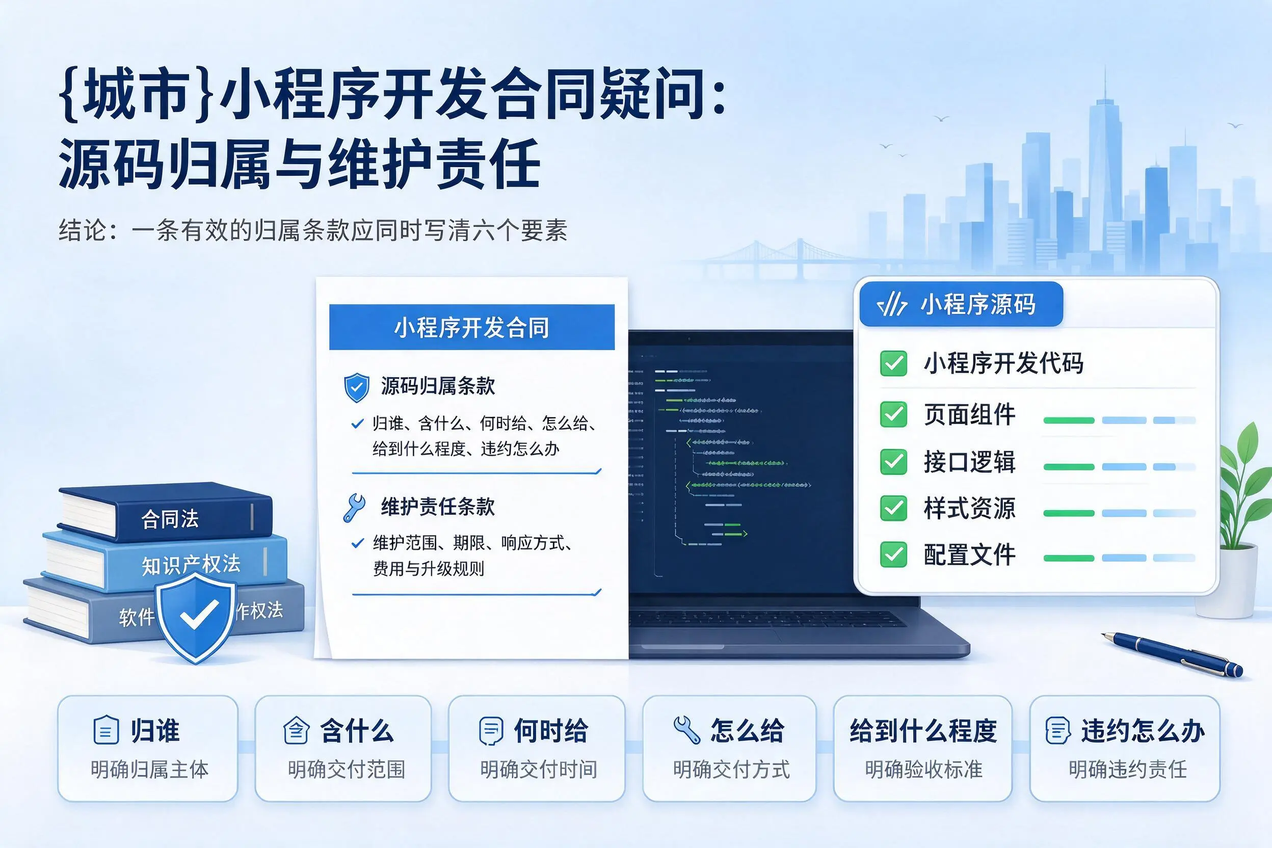 中卫小程序开发合同疑问:源码归属与维护责任