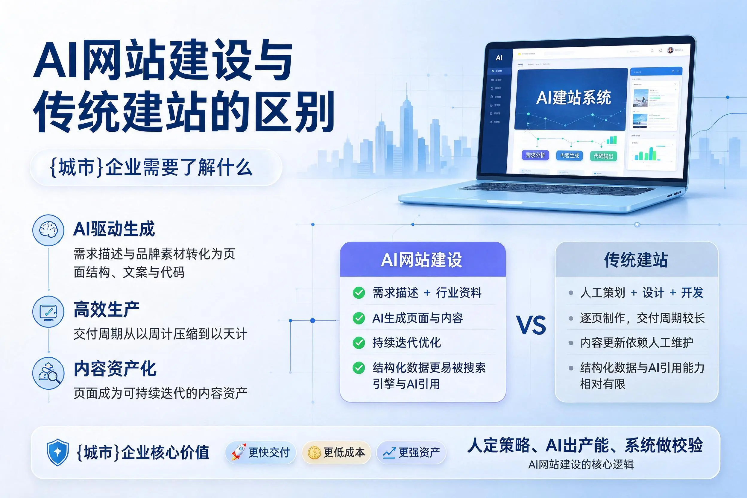 AI网站建设与传统建站的区别，中卫企业需要了解什么