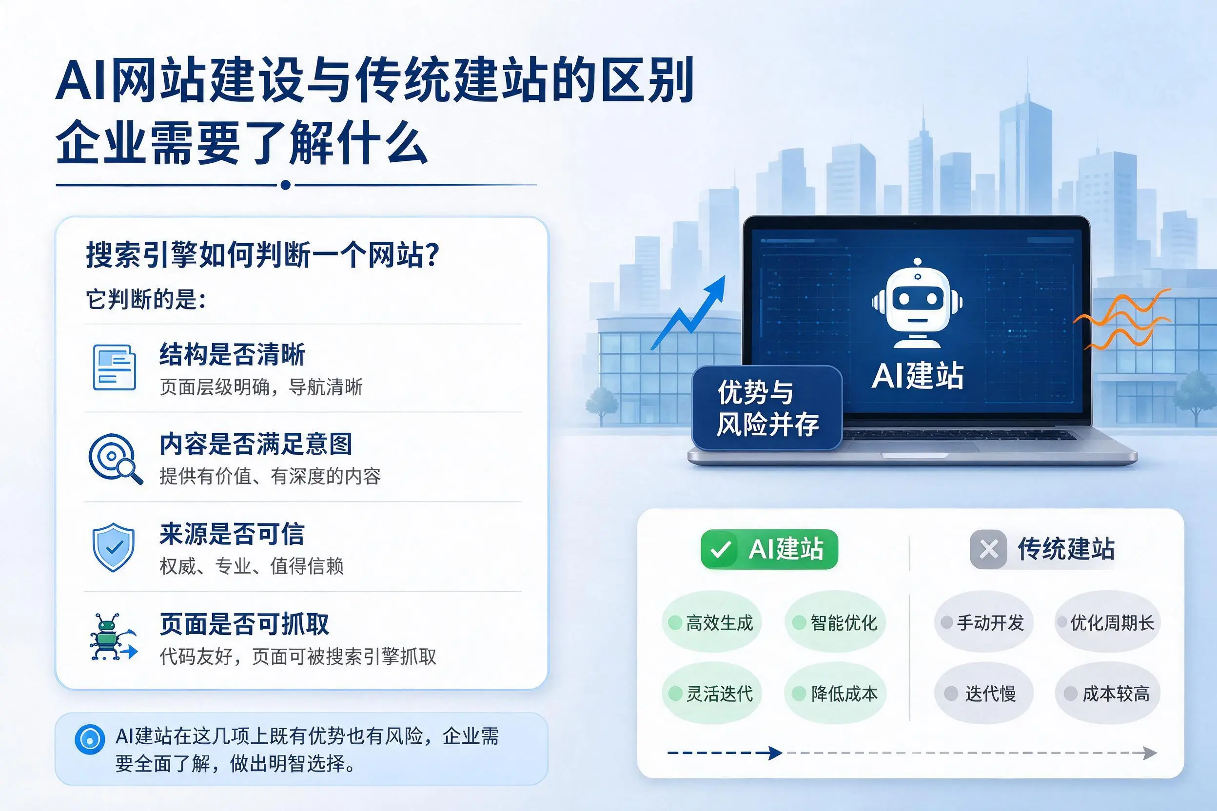 AI网站建设与传统建站的区别，中卫企业需要了解什么