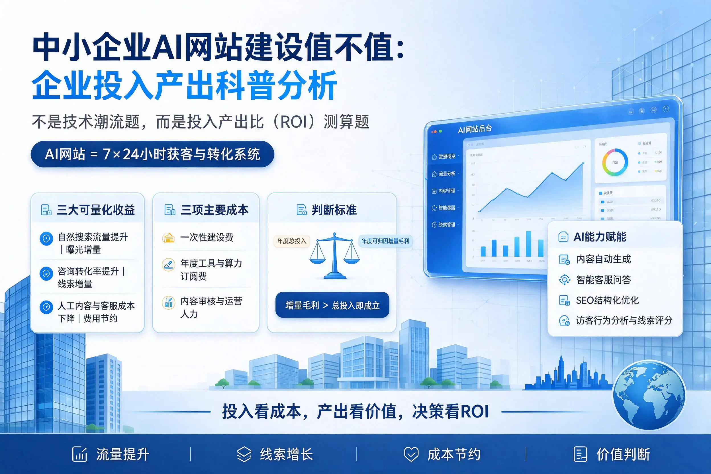 中小企业AI网站建设值不值:中卫企业投入产出科普分析