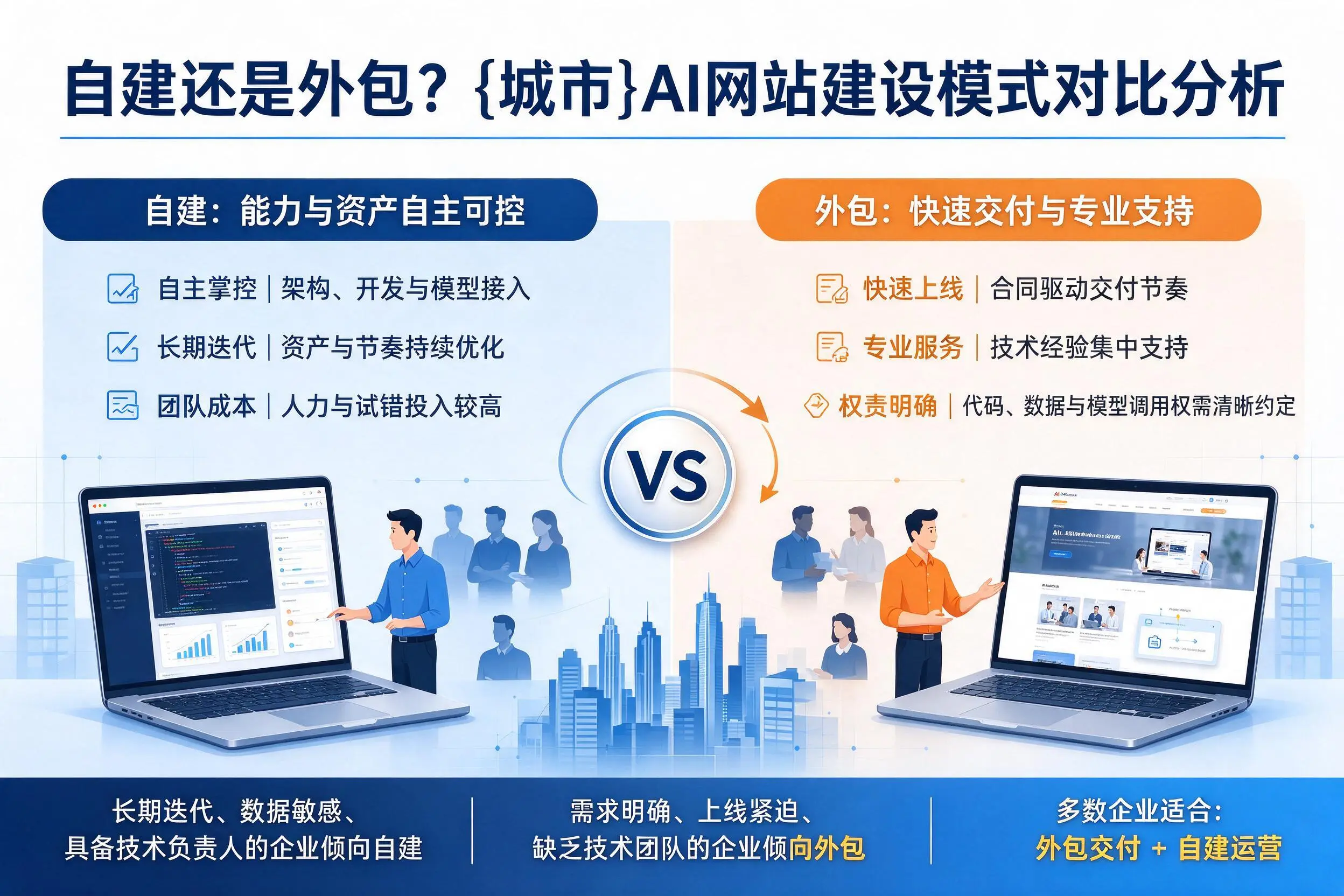 自建还是外包?中卫AI网站建设模式对比分析