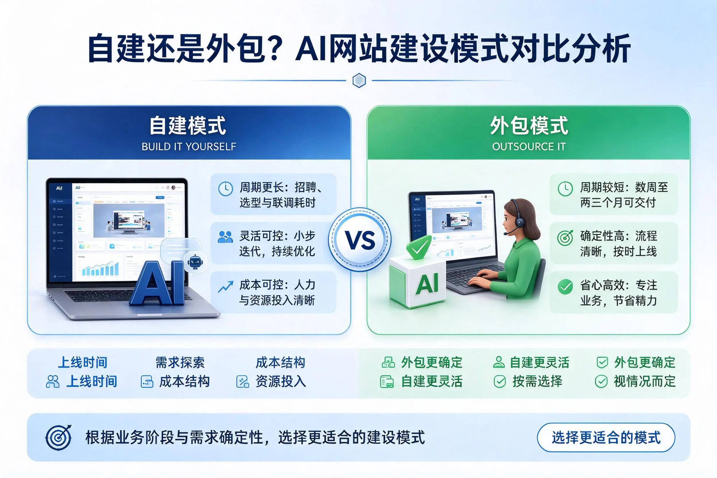 自建还是外包?中卫AI网站建设模式对比分析