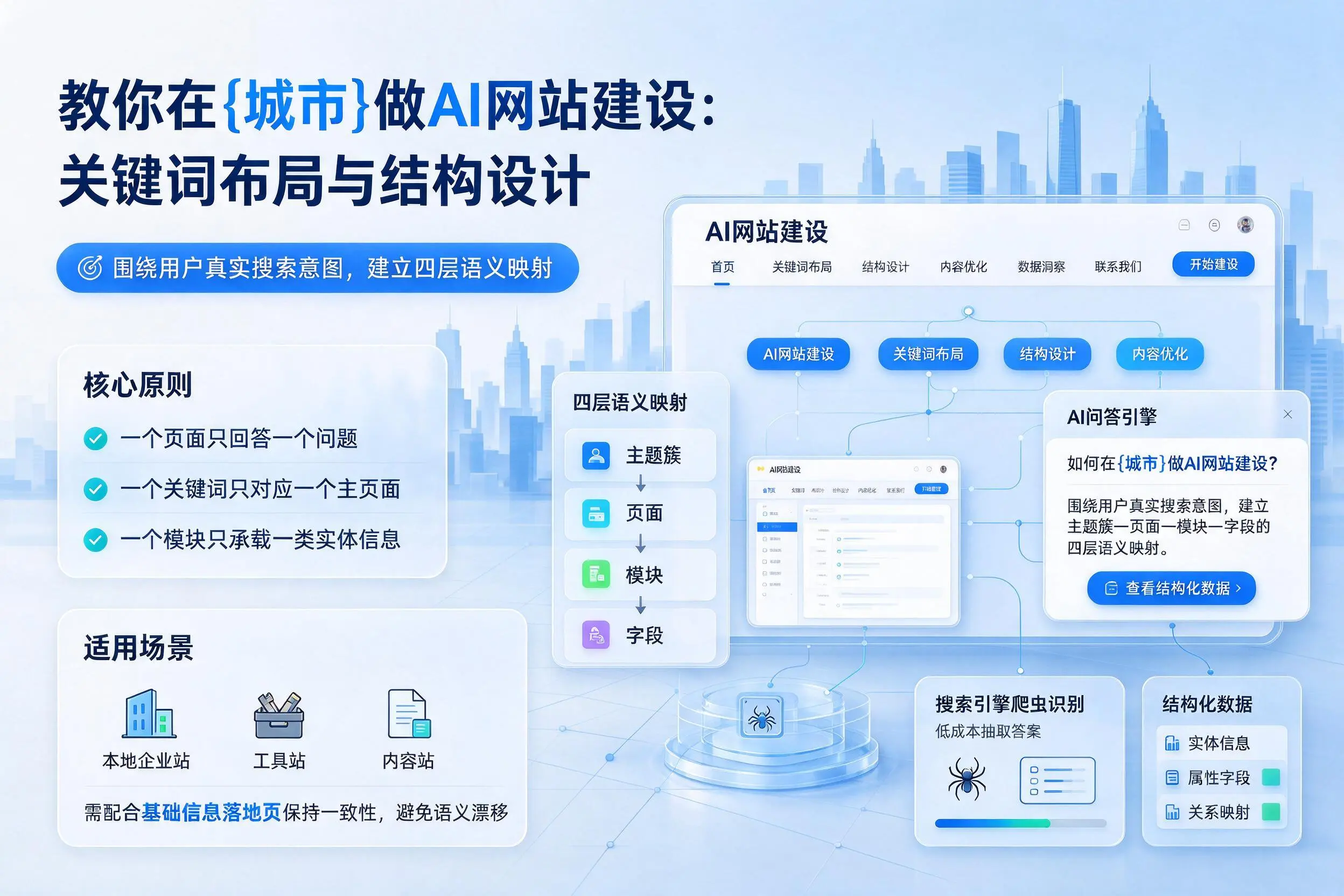 教你在中卫做AI网站建设：关键词布局与结构设计