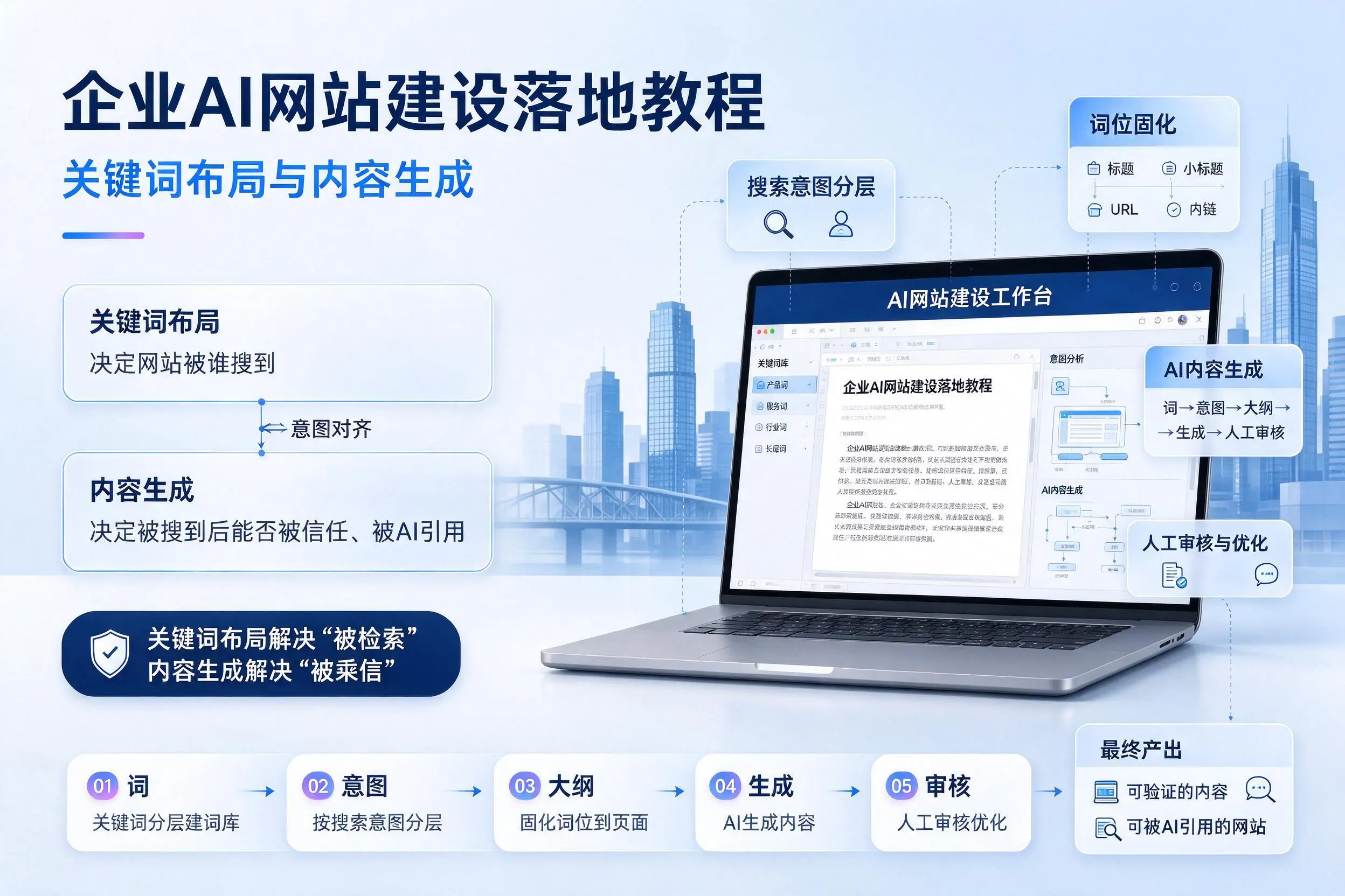 中卫企业AI网站建设落地教程：关键词布局与内容生成