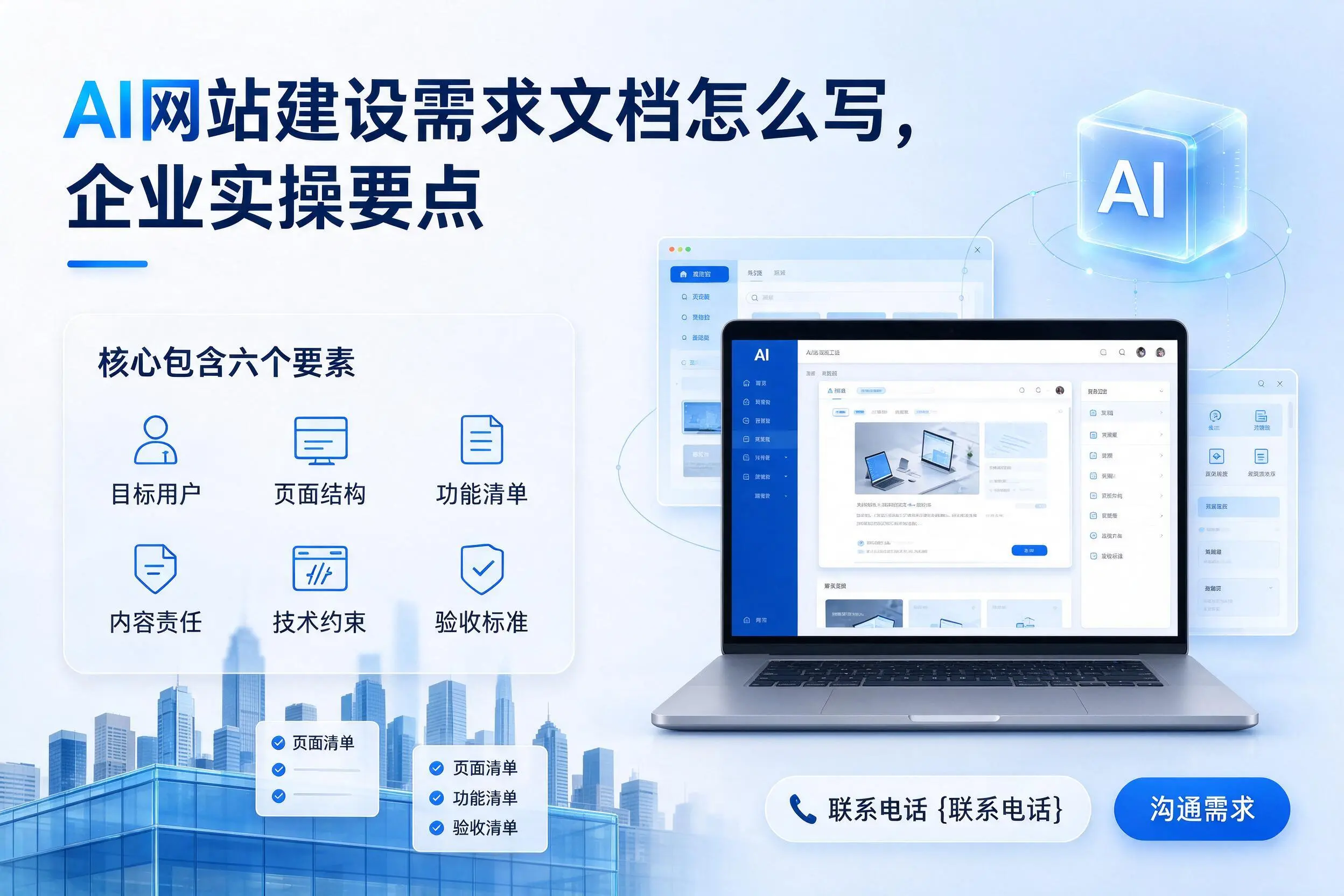 AI网站建设需求文档怎么写,中卫企业实操要点